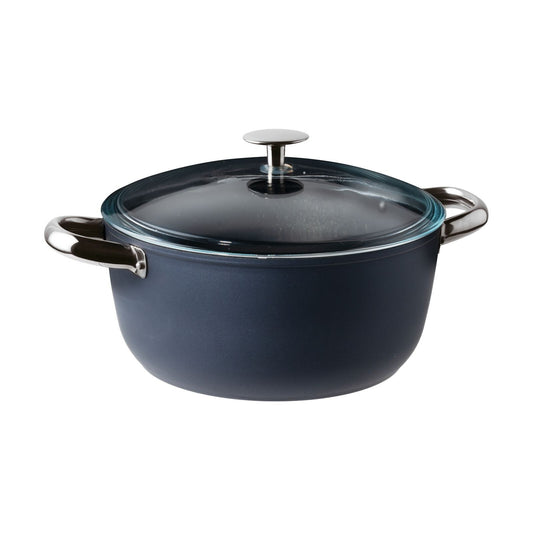 Casseruola con coperchio antiaderente 24cm Midnight Blue Sambonet