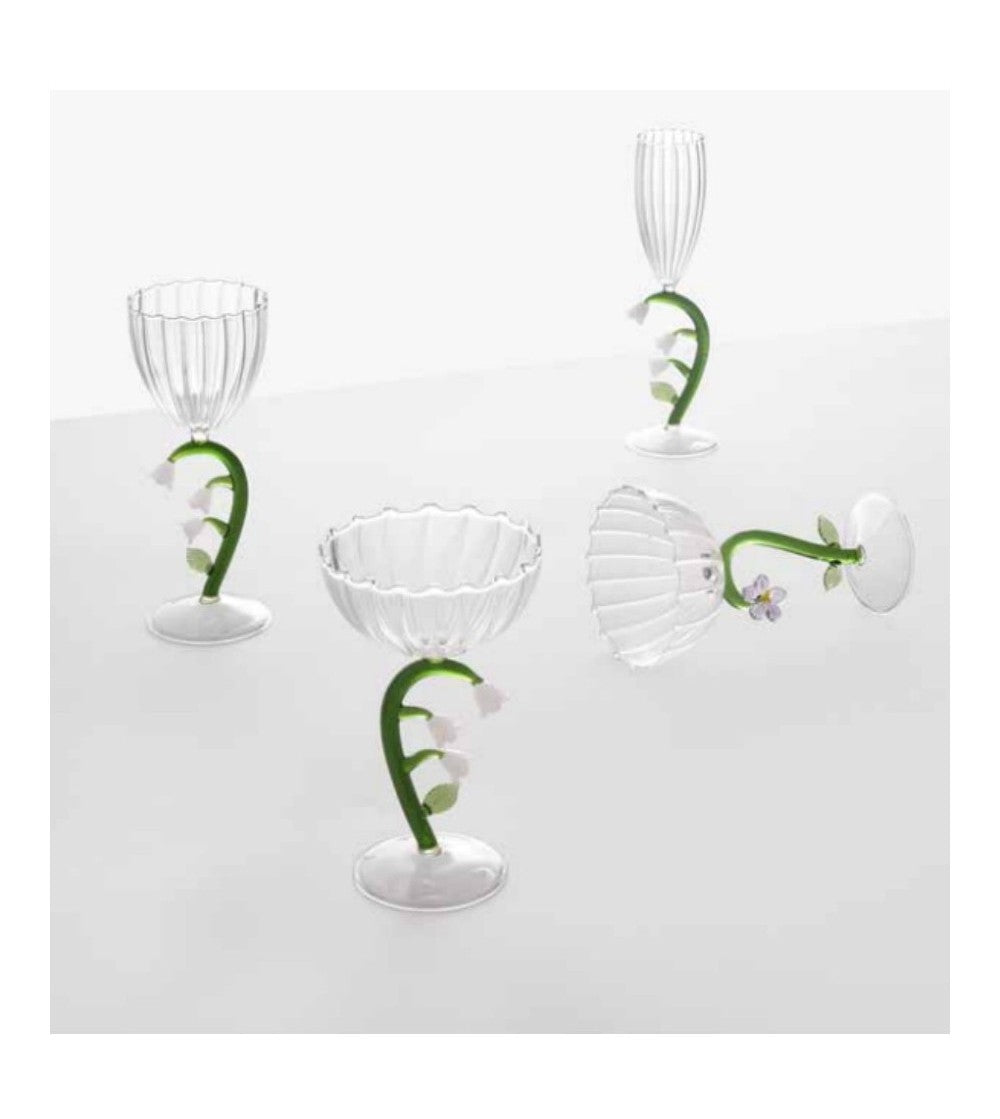 Set 6 bicchieri flute botanica