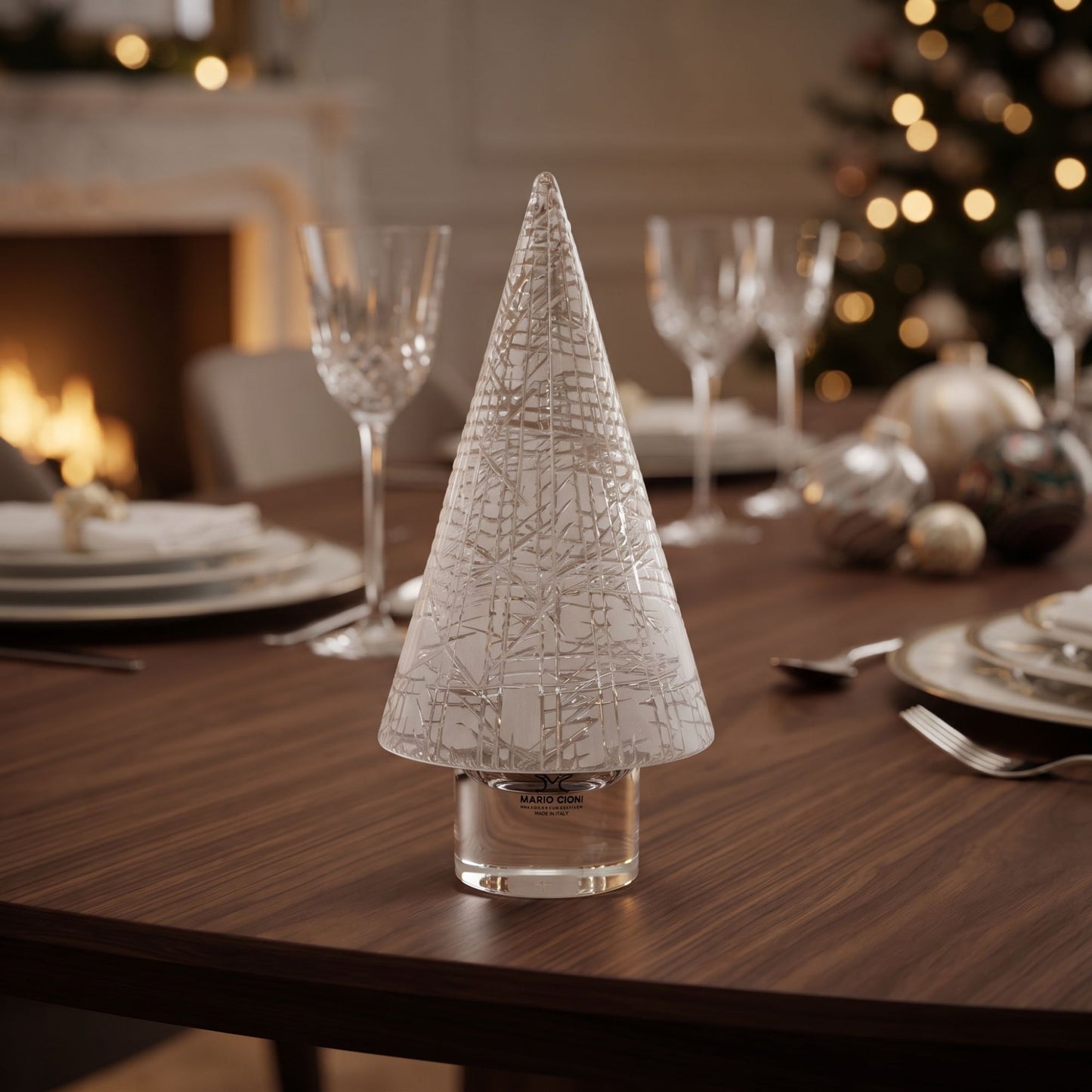 Albero Di Natale Cristallo 20 Cm Mario Cioni