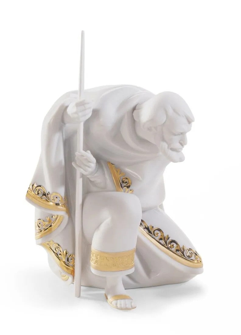 Set Natività Bianco Natale Lustro oro
