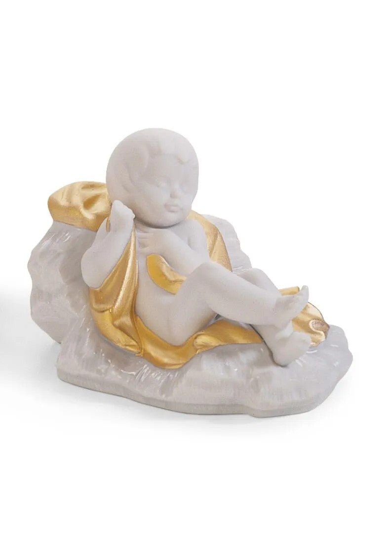 Set Natività Bianco Natale Lustro oro