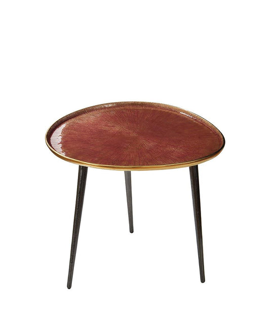 Tavolino piccolo in alluminio con piano decorato
