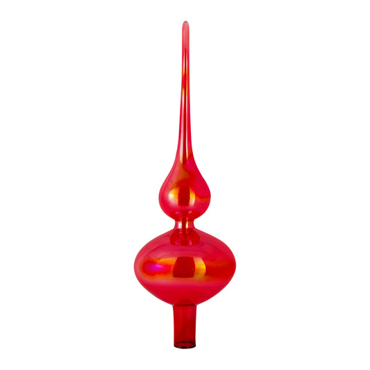 Puntale Albero Vetro 35 Cm - Rosso