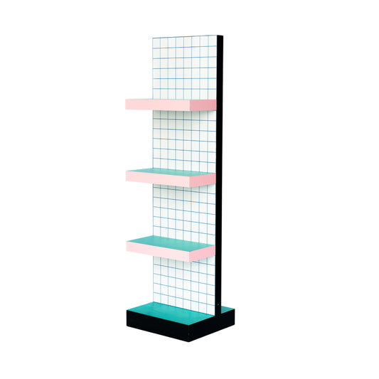 Libreria In Mdf Laminato Supershelf - Blue Grid