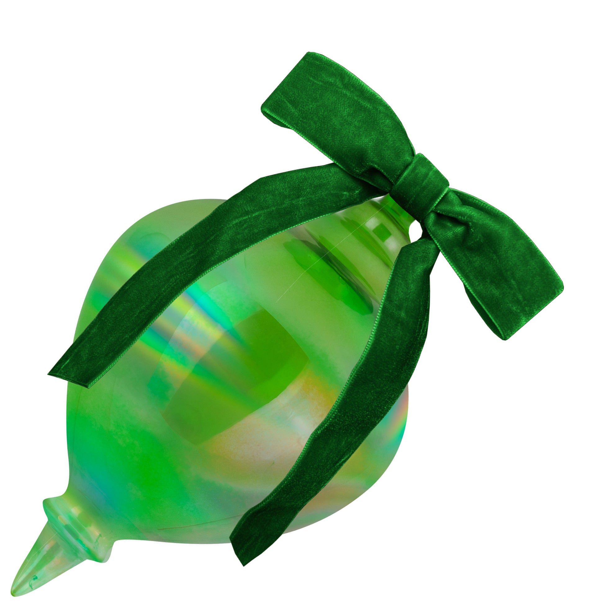 Decorazione Natale Vetro 18 Cm - Verde Baci Milano