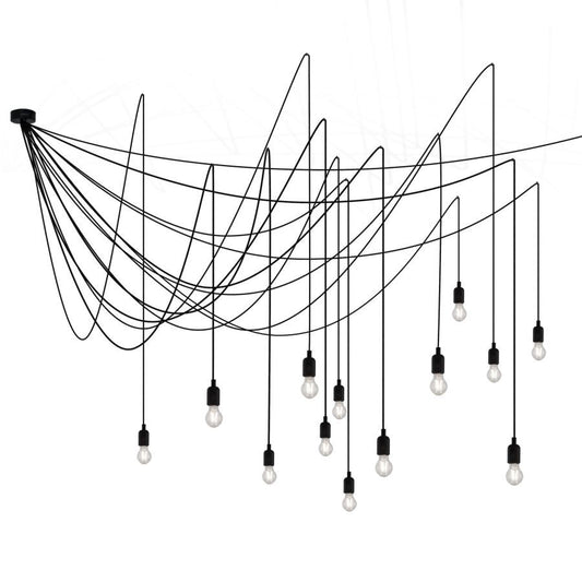 Lampadario 14 Luci A Led Maman - Lampadine Dimmerabili Satinate