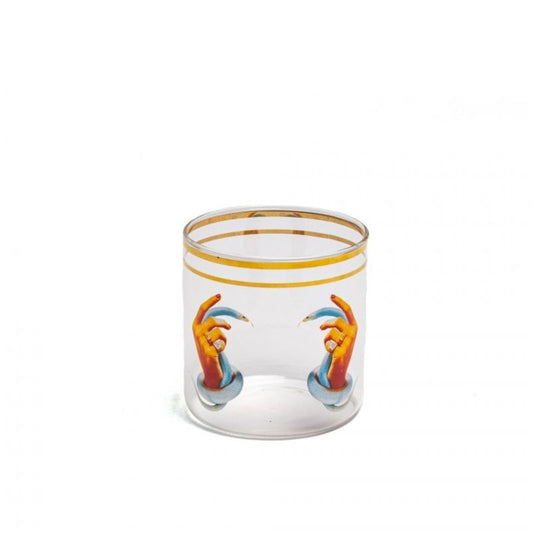 Bicchiere Vetro Toiletpaper Loves Seletti Øcm.8H.8,5-Hands With Snakes Seletti