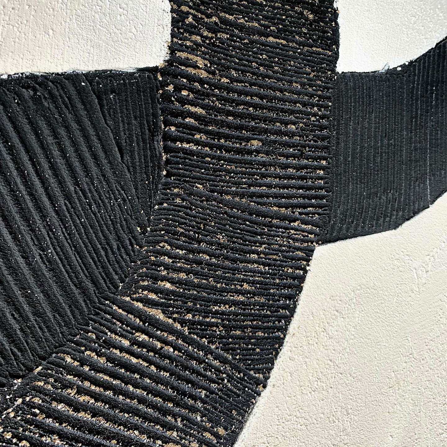 Quadro astratto black lines 80x80cm