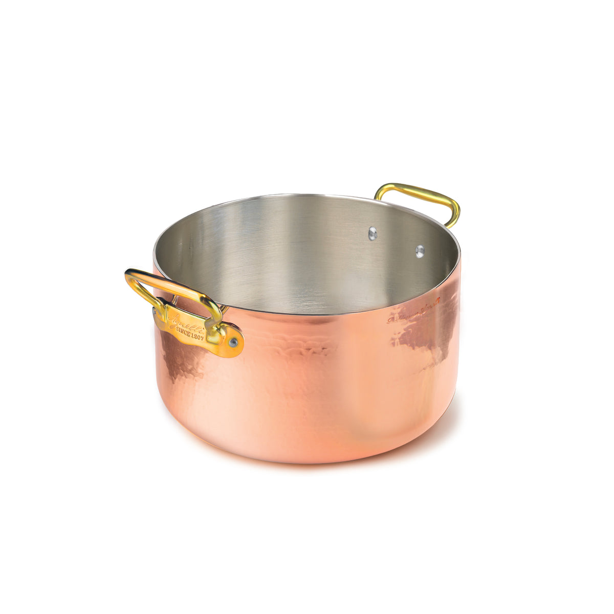 CASS. ALTA RAME ST. MART. 2/M 1907 INOX PVD OTTONE CM. 24 Pentole Agnelli