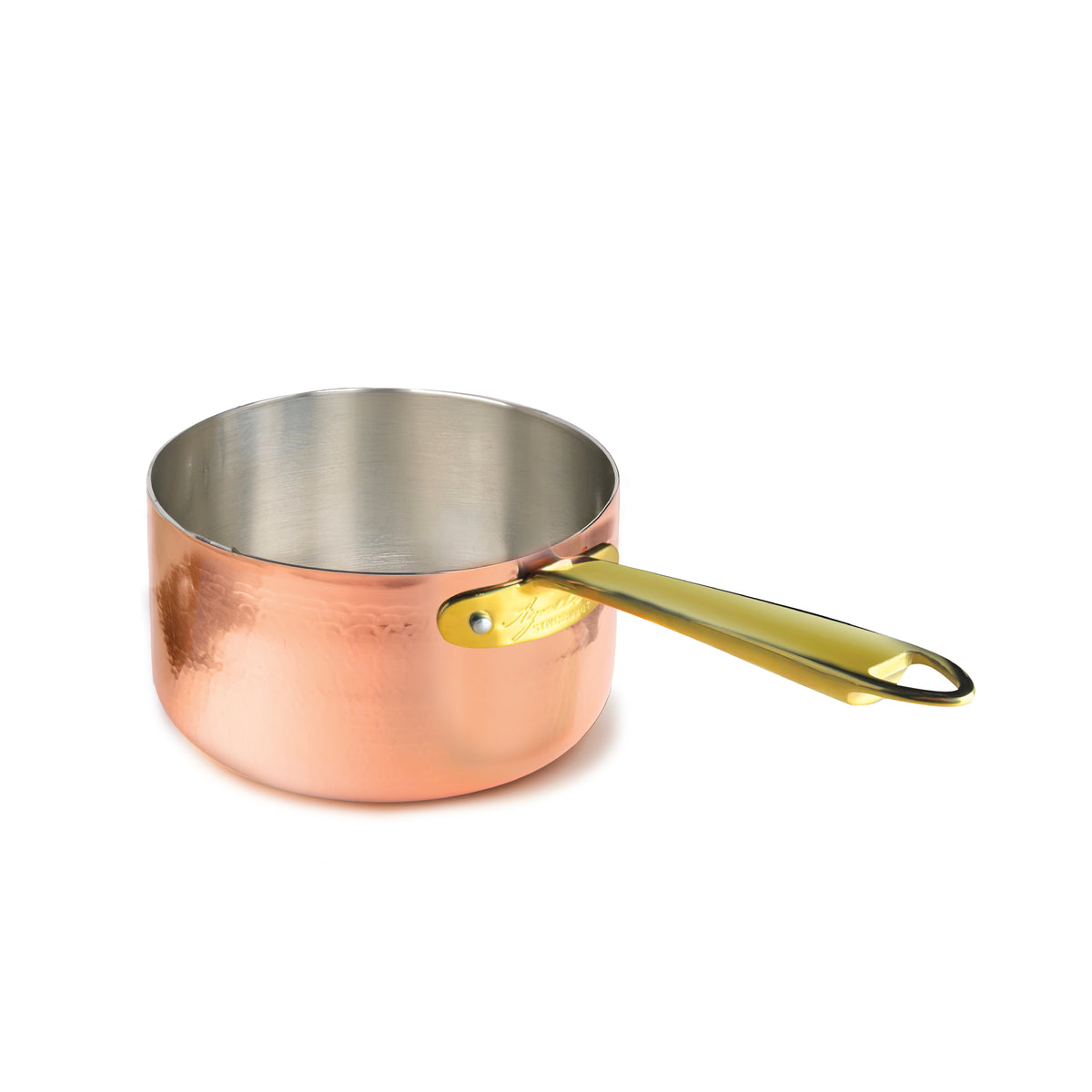 CASS. ALTA RAME ST. MART. 1/M 1907 INOX PVD OTTONE CM. 16 Pentole Agnelli