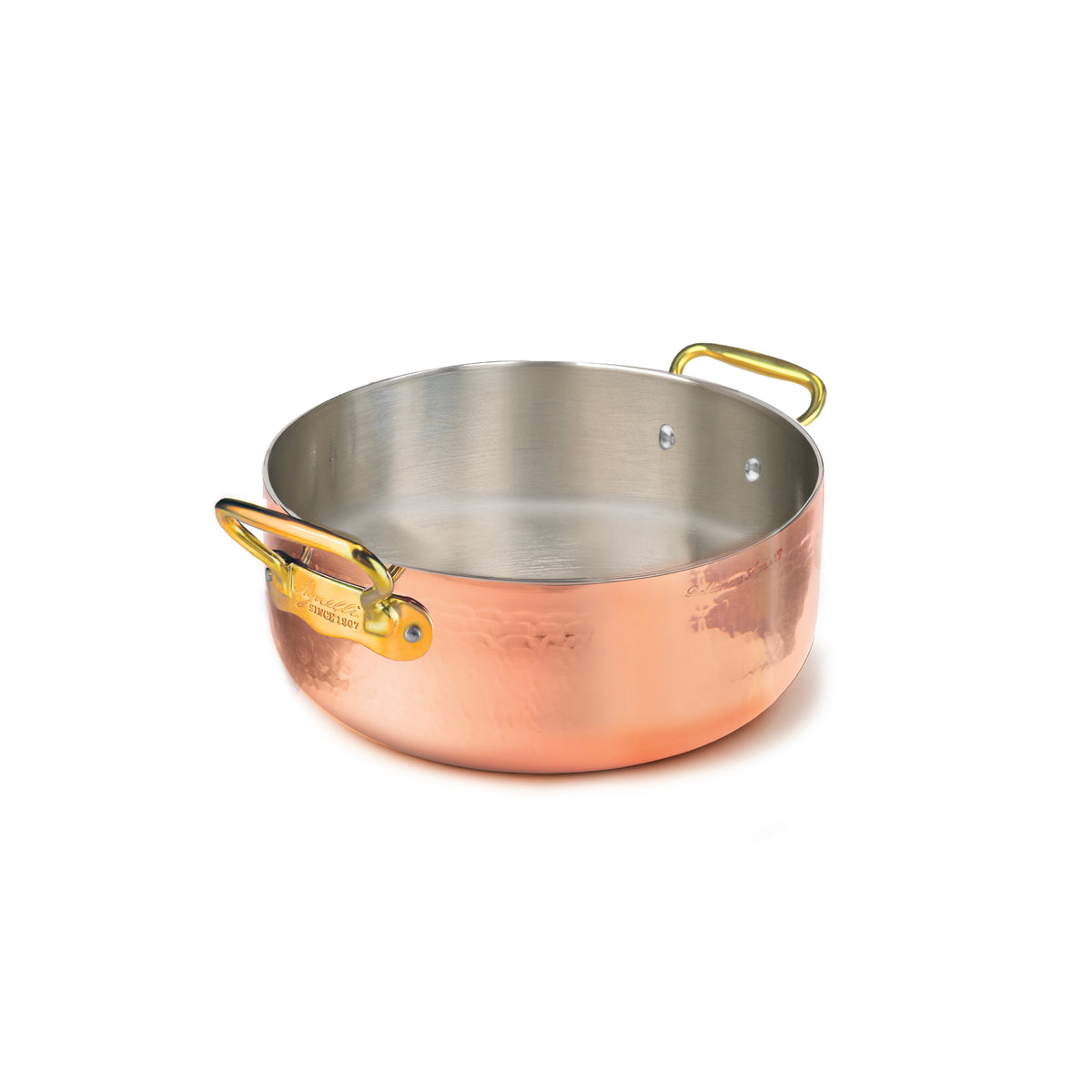 CASS. BASSA RAME ST. MART. 2/M 1907 INOX PVD OTTONE CM. 24 Pentole Agnelli
