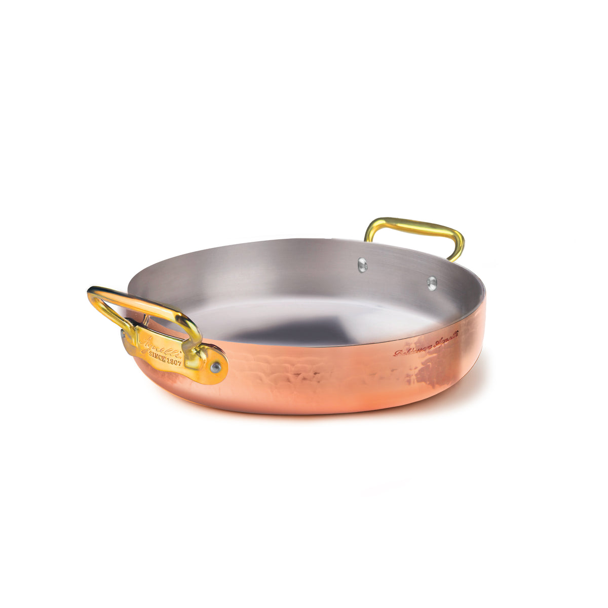 TEGAME RAME ST. MART. 2/M 1907 INOX PVD OTTONE CM. 36 Pentole Agnelli