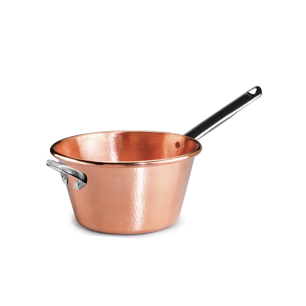 Paiolo rame martellato spessore 1,2mm fondo induzione cm. 24 Pentole Agnelli