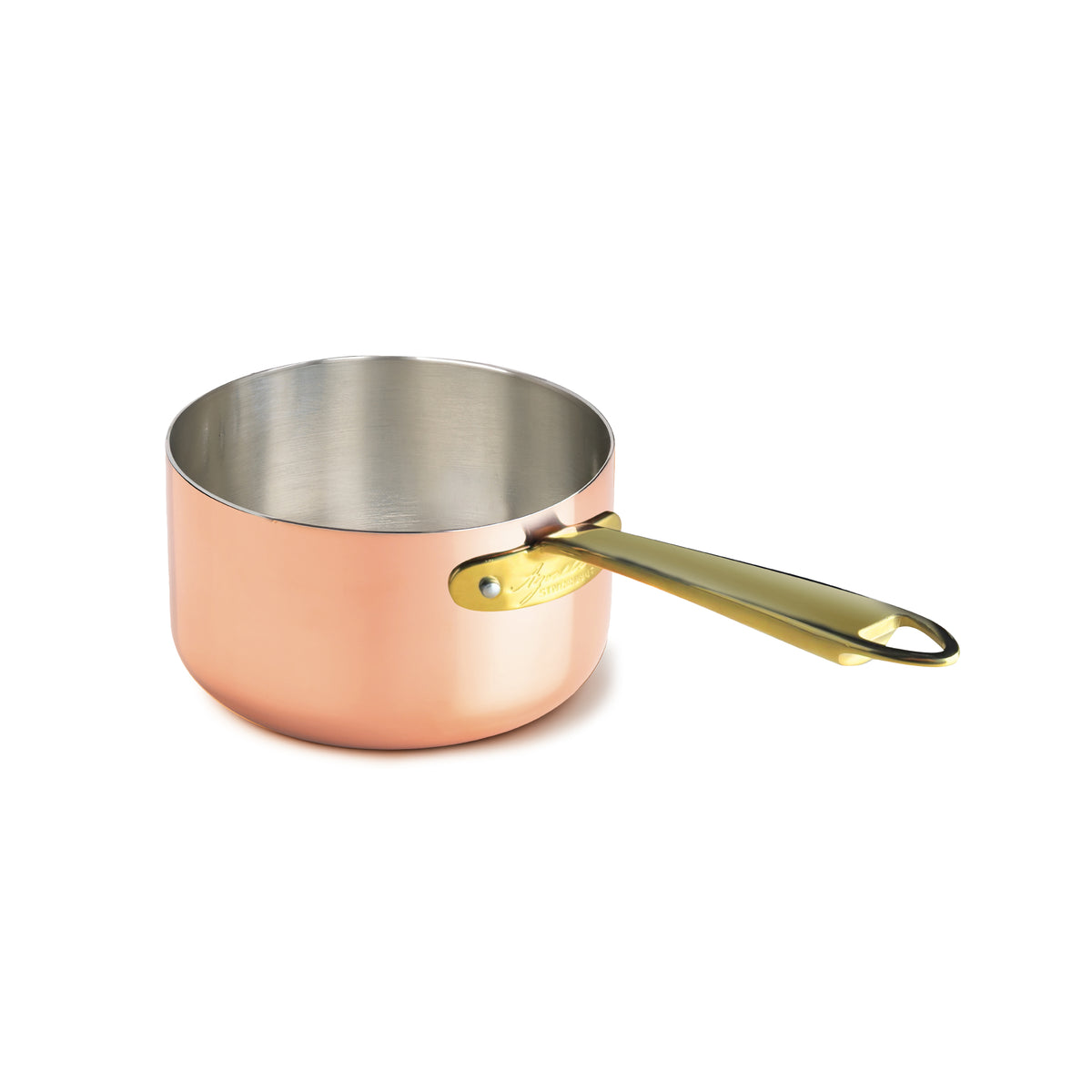 CASS. ALTA RAME ST. INDUZIONE 1/M 1907 INOX PVD OTTONE CM. 20 Pentole Agnelli