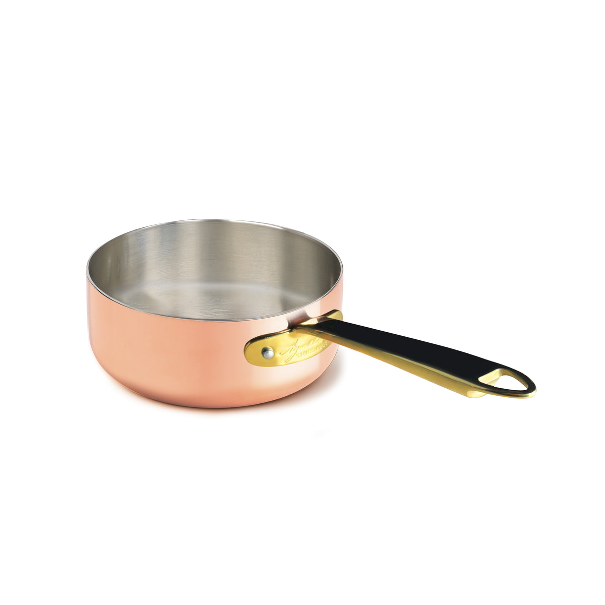 CASS. BASSA RAME ST. INDUZIONE 1/M 1907 INOX PVD OTTONE CM. 20 Pentole Agnelli