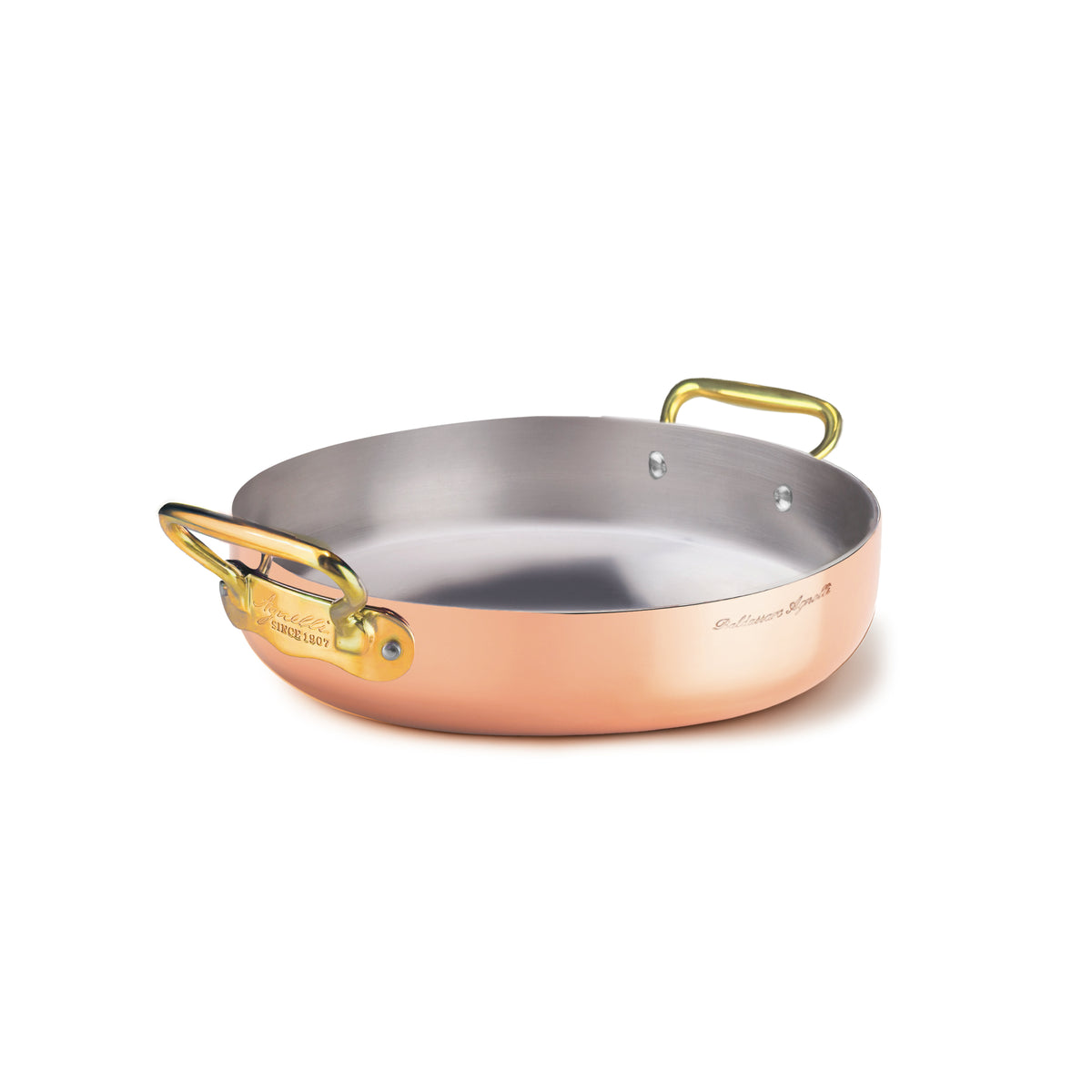 TEGAME RAME ST. INDUZIONE 2/M 1907 INOX PVD OTTONE CM. 28 Pentole Agnelli