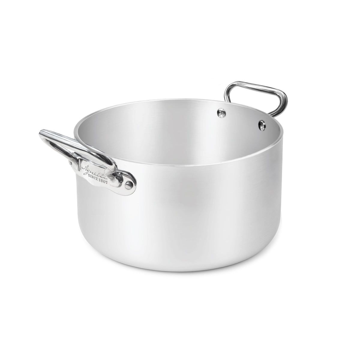 Casseruola alta in alluminio induzione con due maniglie inox cm. 20 Pentole Agnelli