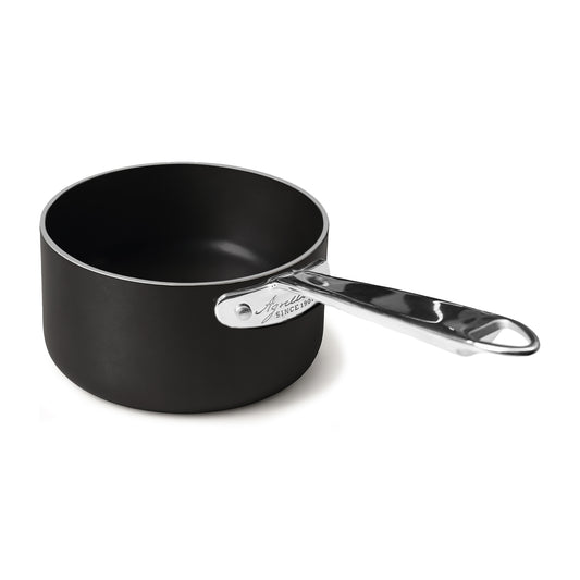Casseruola alta in alluminio alblack induzione con un manico inox cm. 16 Pentole Agnelli