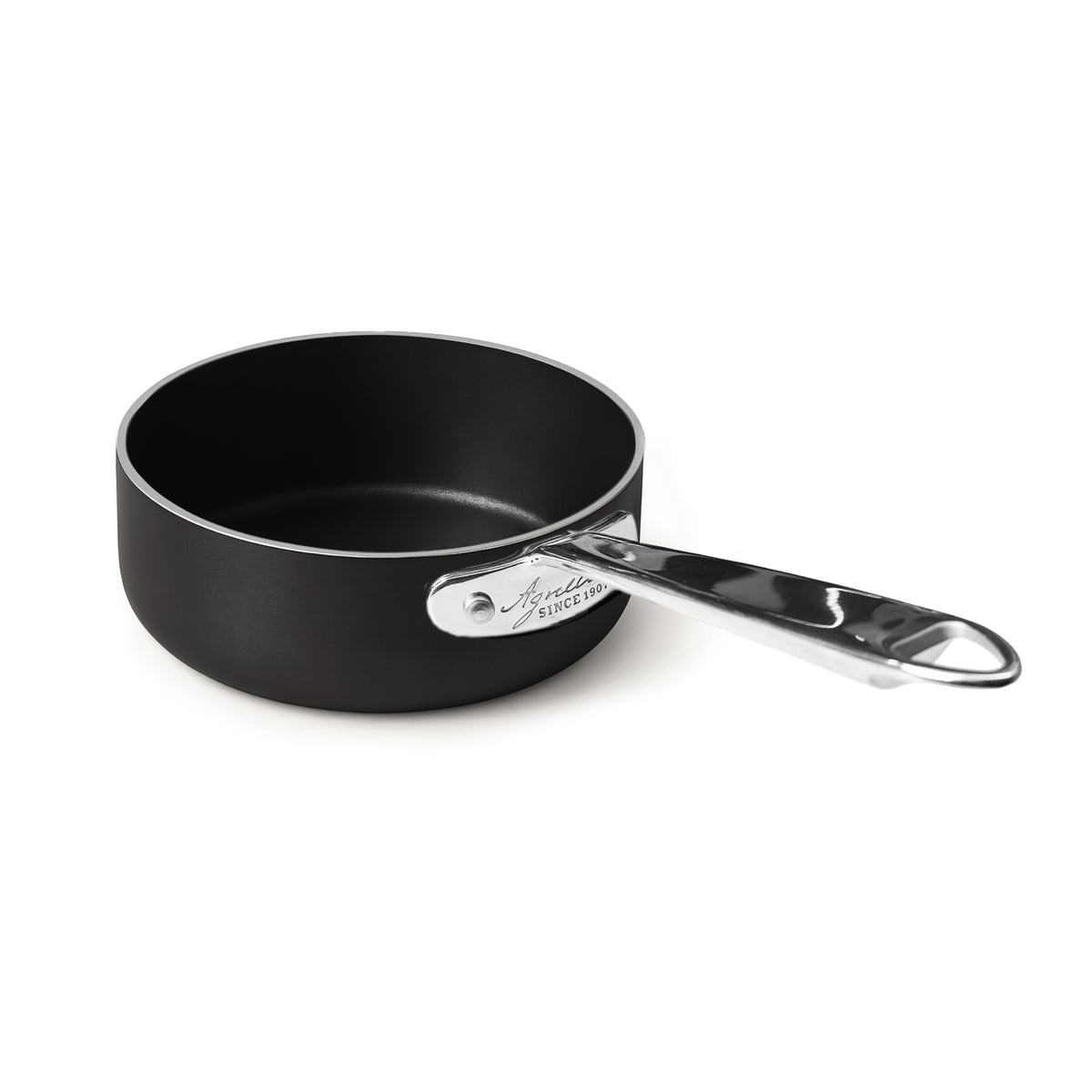 Casseruola bassa in alluminio alblack induzione con un manico inox cm. 20 Pentole Agnelli