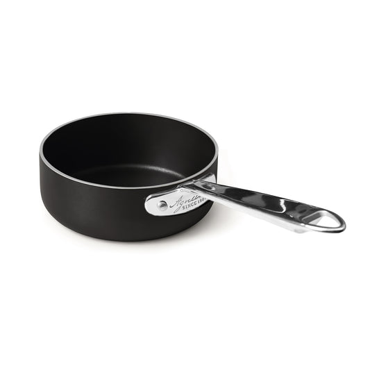 Casseruola bassa in alluminio alblack induzione con un manico inox cm. 24 Pentole Agnelli