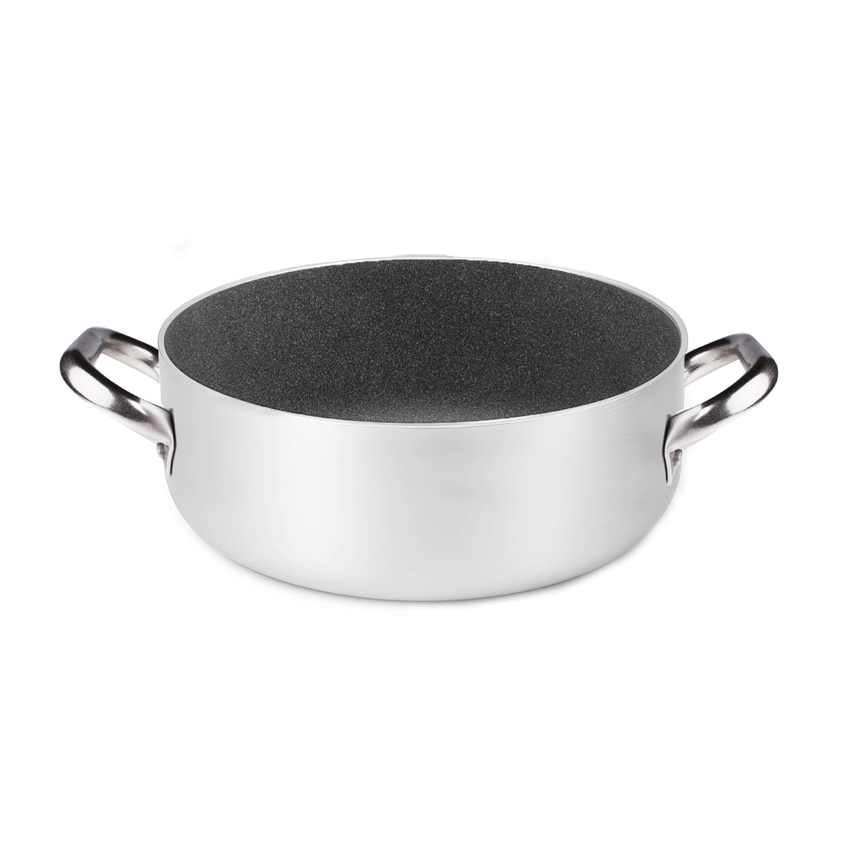 Casseruola bassa 2/m all. Shark skin fondo induzione cm.24 Pentole Agnelli