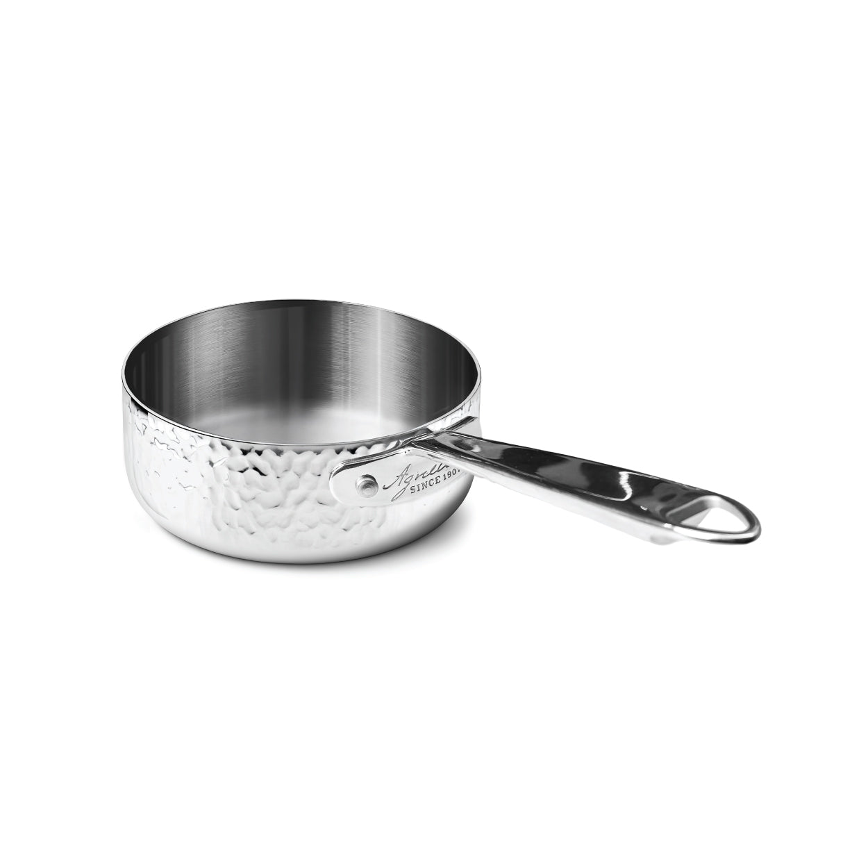 CASSERUOLA BASSA ALUINOX MARTELLATO 3PLY 1/M 1907 CM 20 Pentole Agnelli