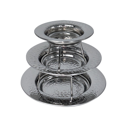 KIT A SERVIRE ALUMPLATE 3PLY CM 05-07-09 CON 2 ALZATINE IN ACCIAIO Pentole Agnelli