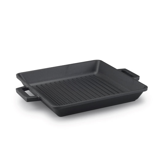 Griglia cm 26x32 - 2 maniglie in ghisa - matt black Pentole Agnelli
