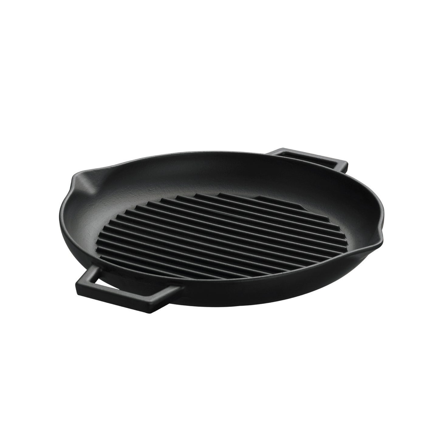 Griglia tonda cm 30 - 2 maniglie in ghisa - matt black Pentole Agnelli