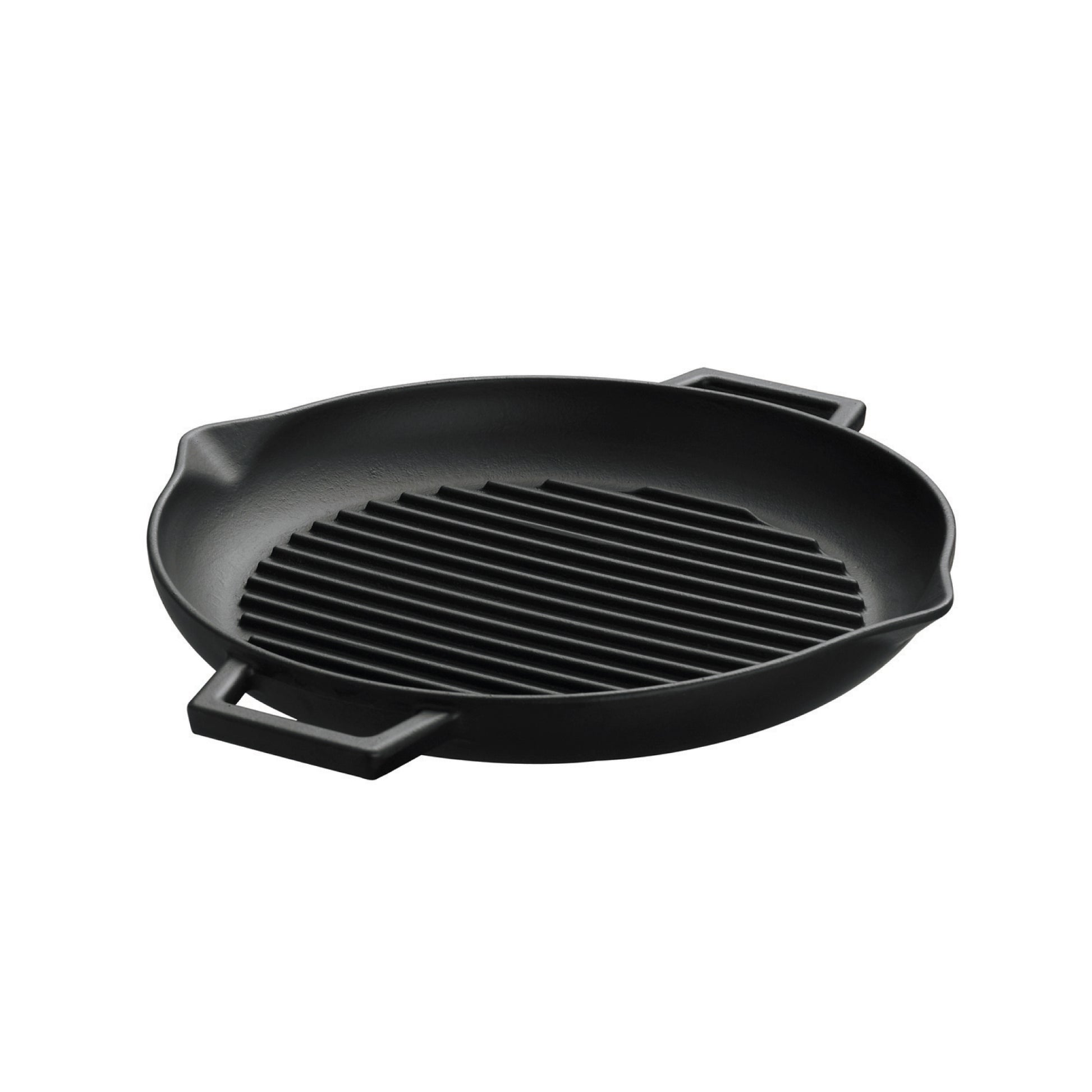 Griglia tonda cm 30 - 2 maniglie in ghisa - matt black Pentole Agnelli
