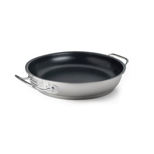 Tegame. Ant. 2/m inox 18/10 cm. 20 interno platinum Pentole Agnelli