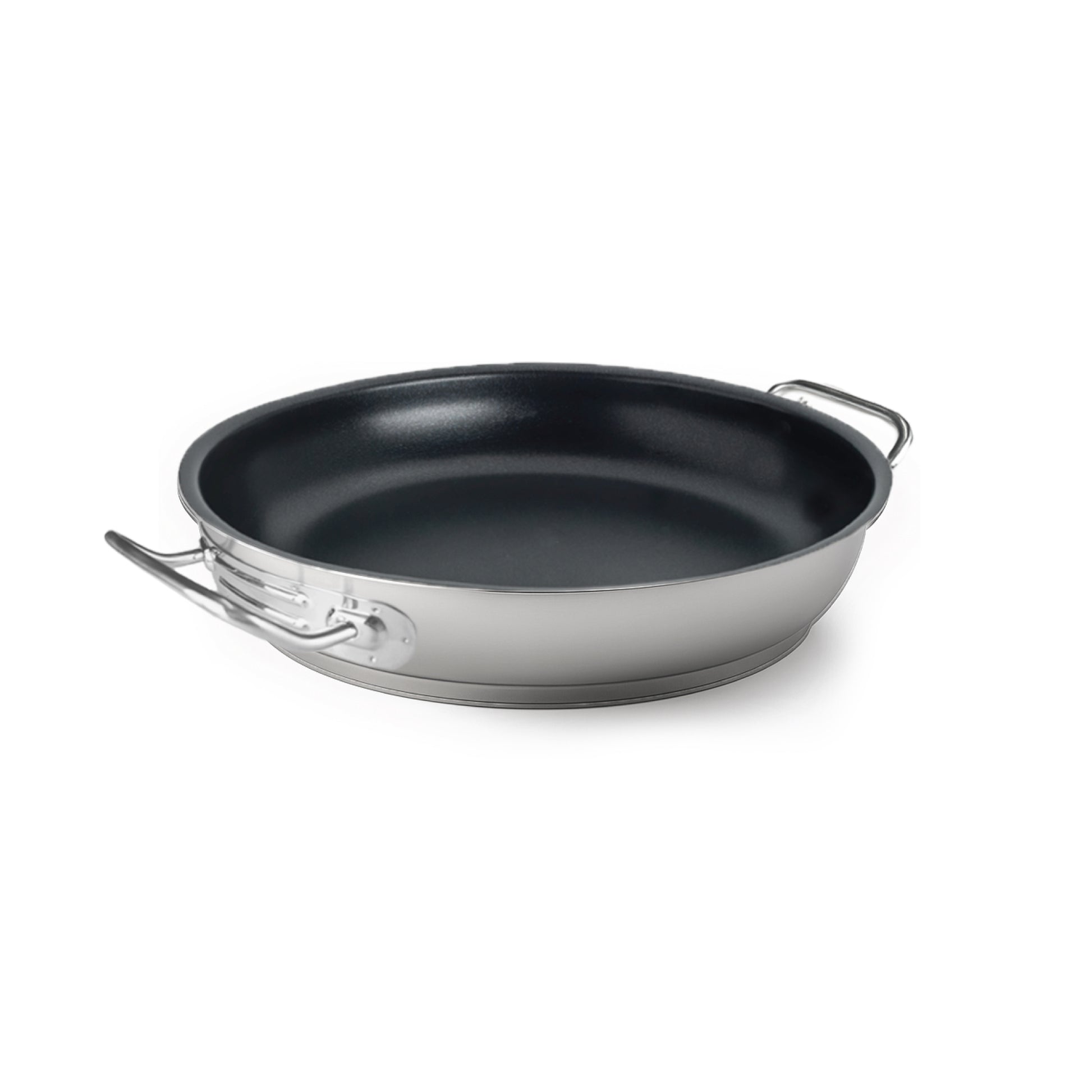 Tegame. Ant. 2/m inox 18/10 cm. 24 interno platinum Pentole Agnelli