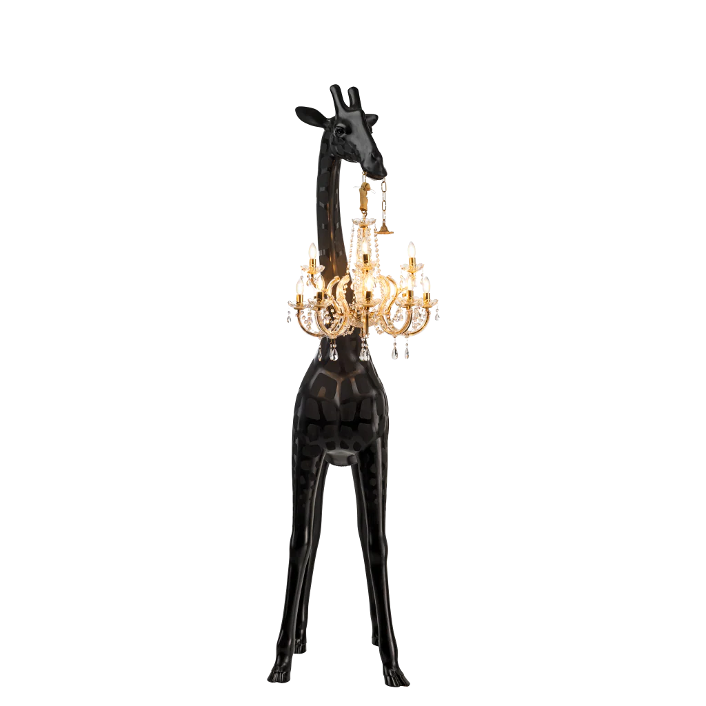 Giraffe in Love Lamp M - Indoor Black