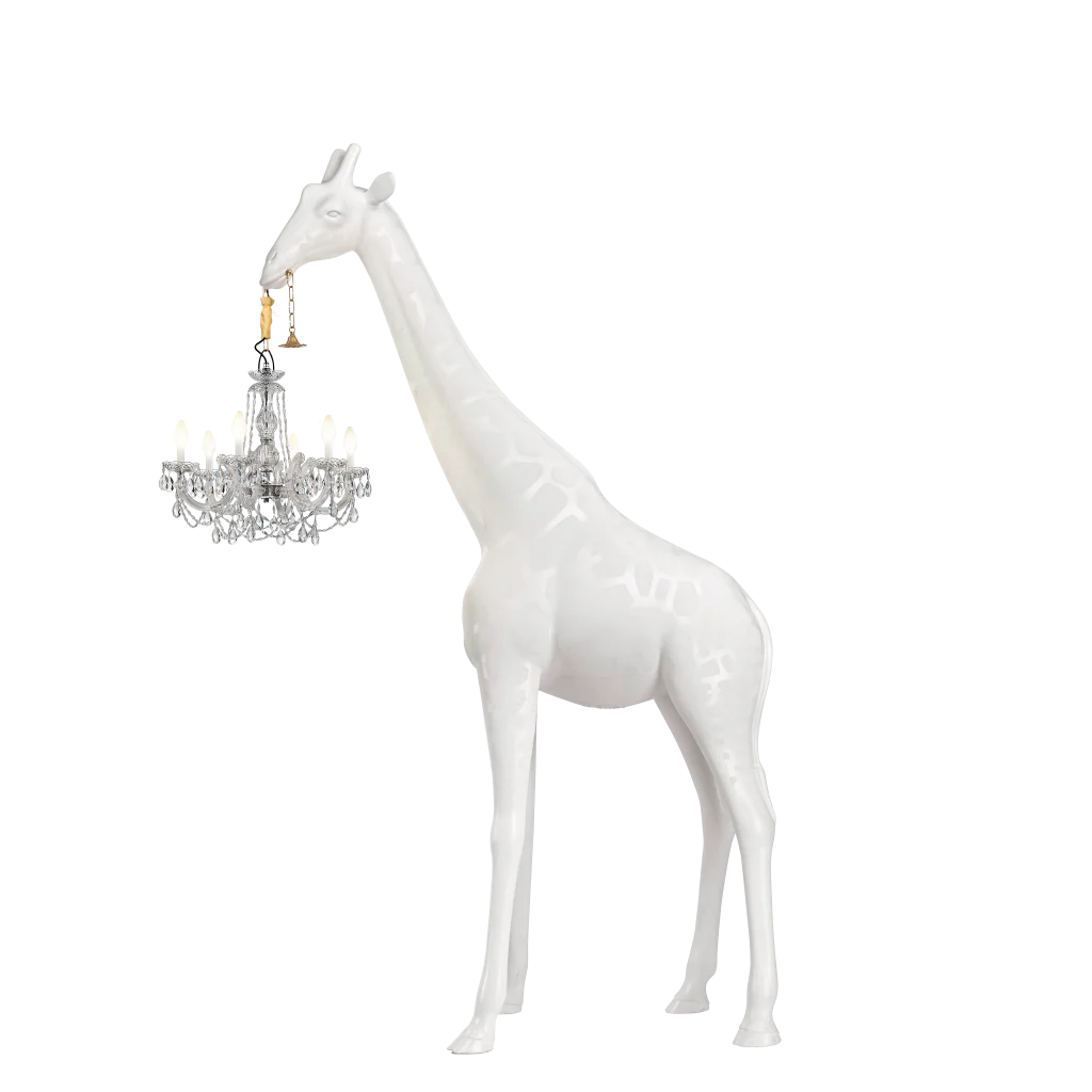 Giraffe in Love Lamp M - Outdoor White