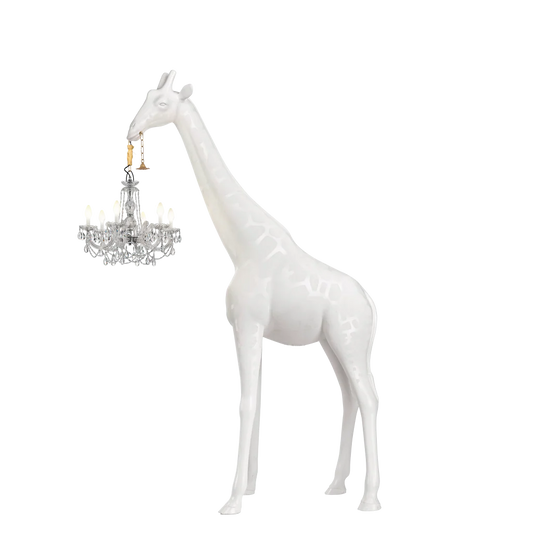 Giraffe in Love Lamp M - Outdoor White