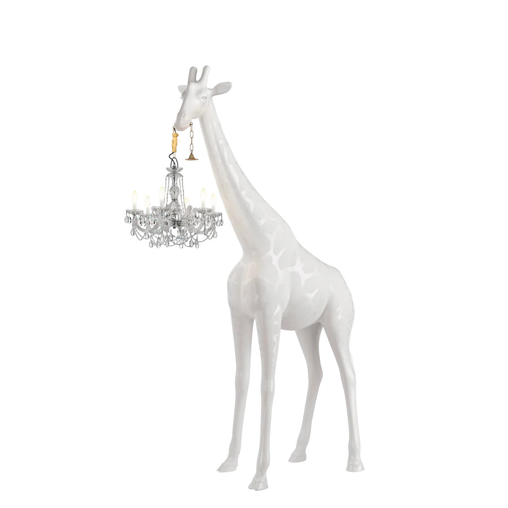 Giraffe in Love Lamp M - Outdoor White