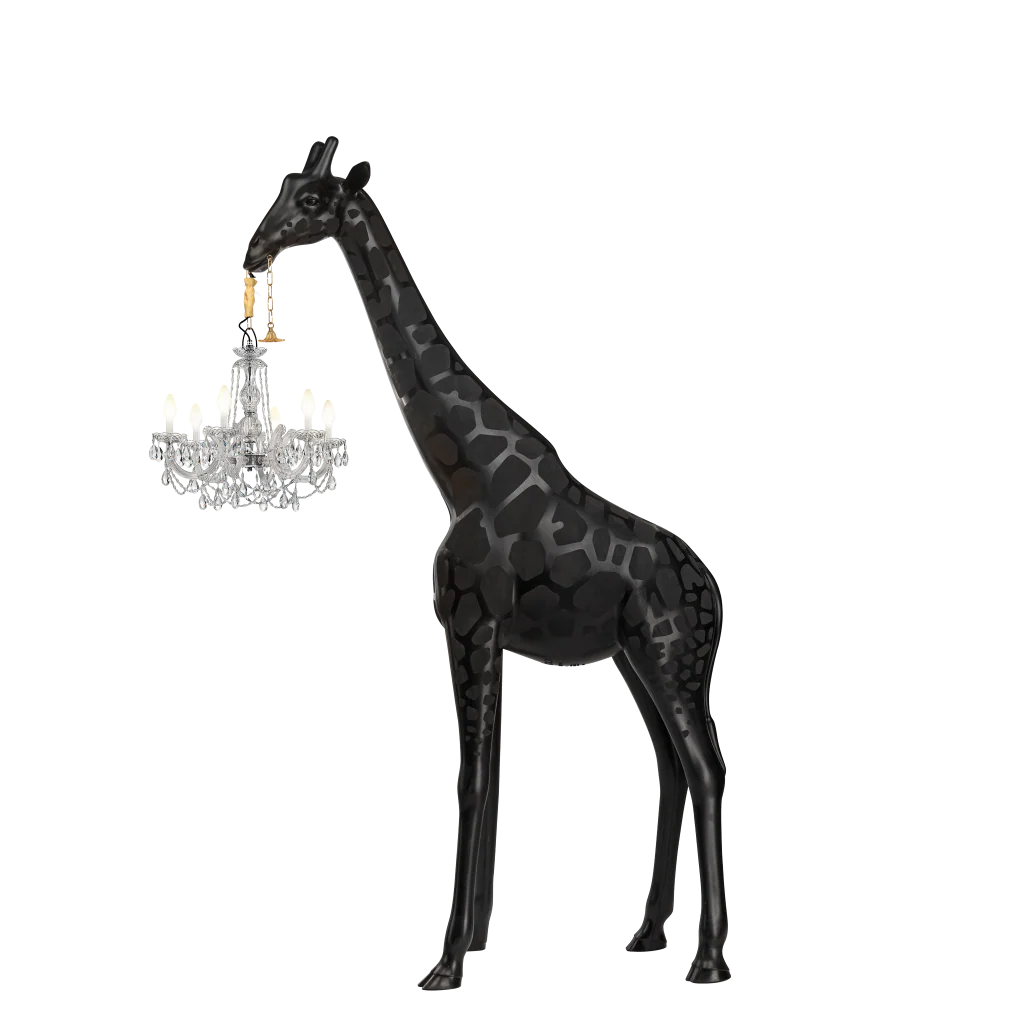 Giraffe in Love Lamp M - Outdoor Black