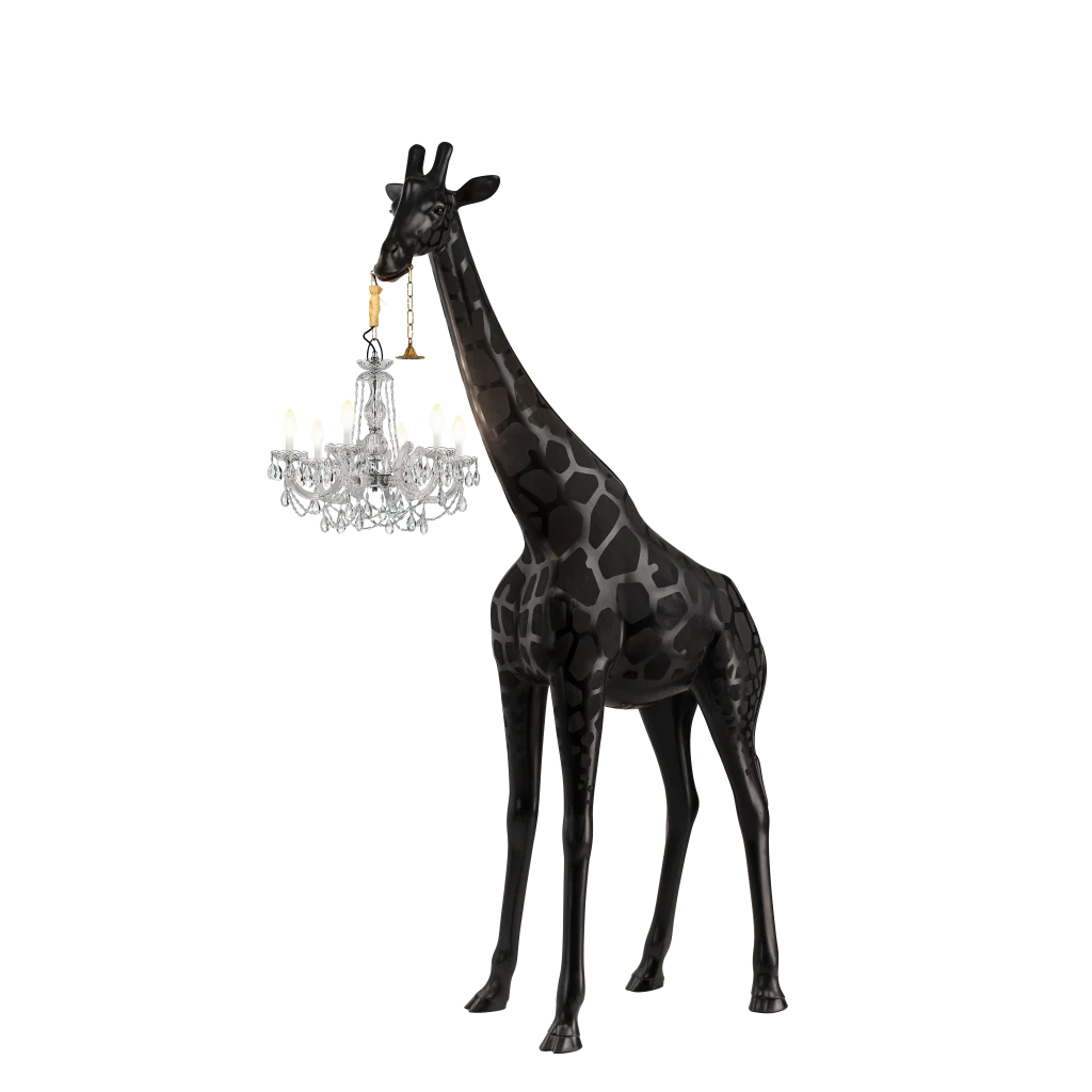 Giraffe in Love Lamp M - Outdoor Black