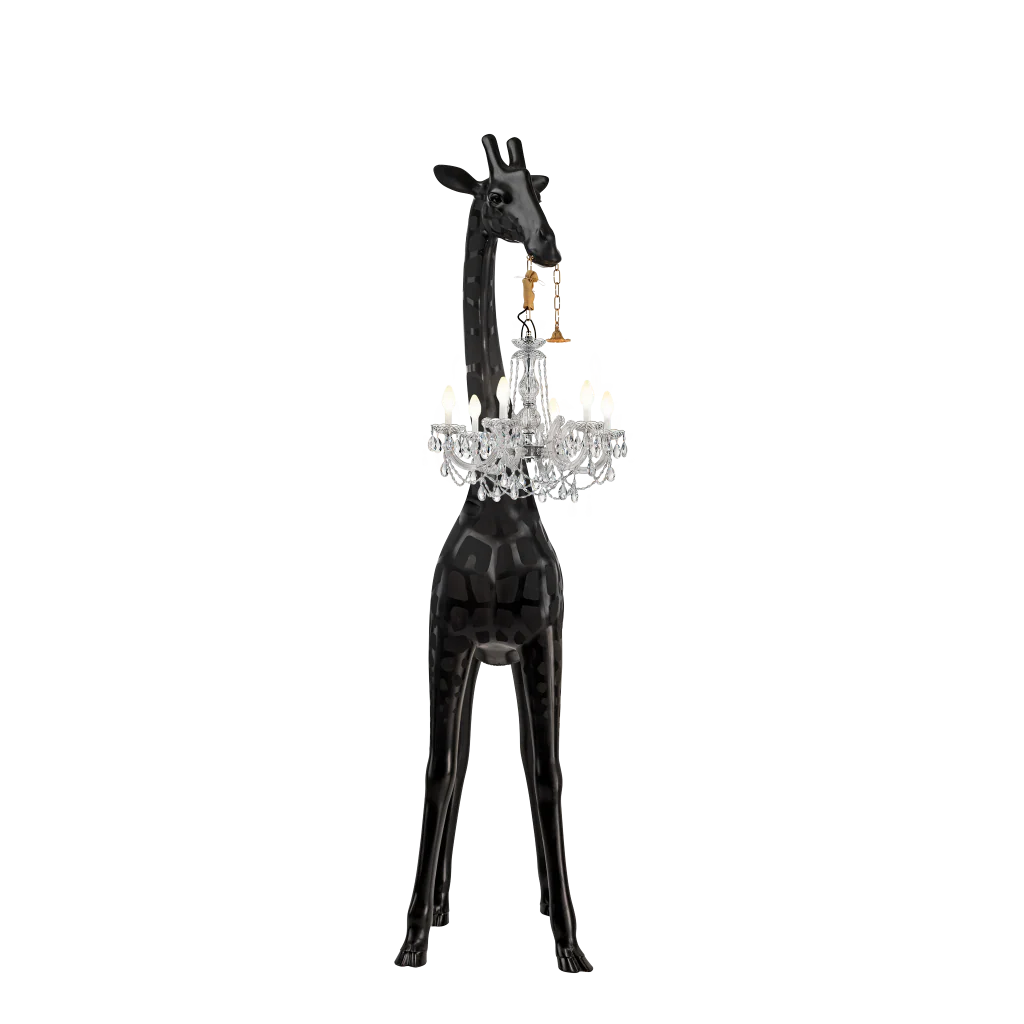 Giraffe in Love Lamp M - Outdoor Black
