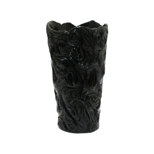 Vaso Barocco Grande Nero In Silicone