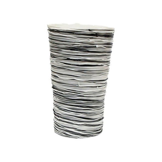 Vaso Bianco Fili Neri Alessandro Ciffo