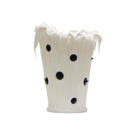 Vaso Bianco Pois Nero Xxi Silico