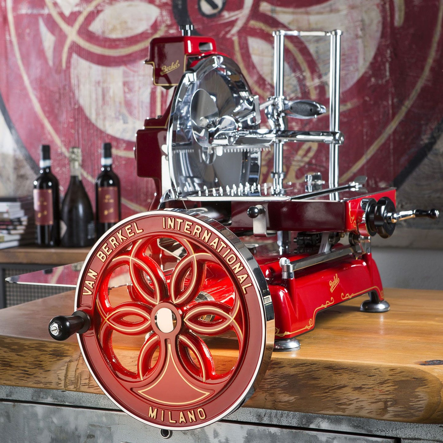 Affettatrice manuale a volano B114 Rosso