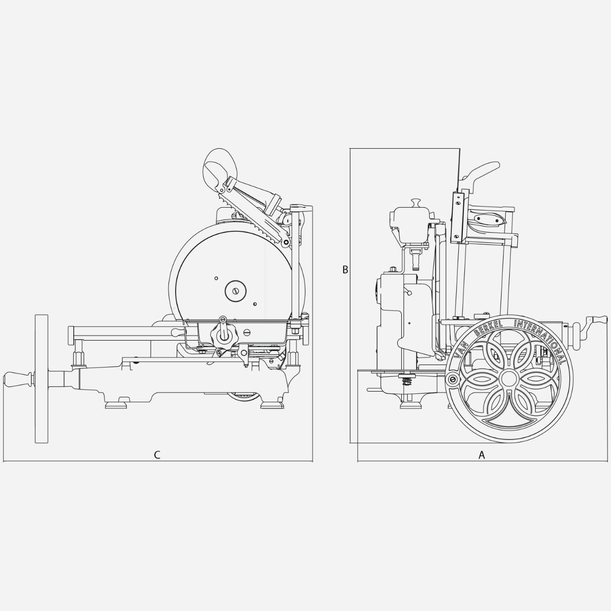 Affettatrice manuale a volano B114 Nero