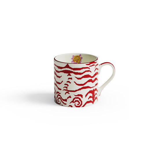 Mug Porcelain Indian Tiger Red Unica