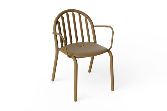 Sedia da giardino con braccioli Fred's marrone