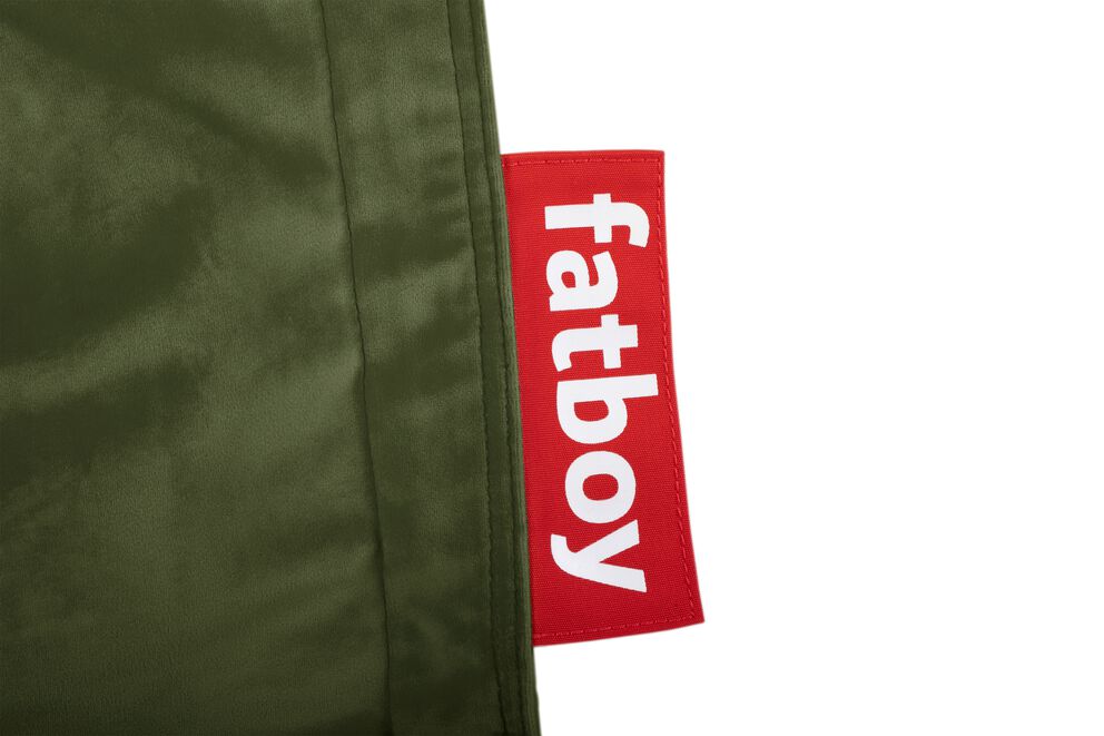 Original Slim Velvet Pouf in velluto, verde