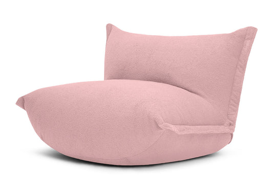 Poltrona lounge BonBaron Sherpa rosa