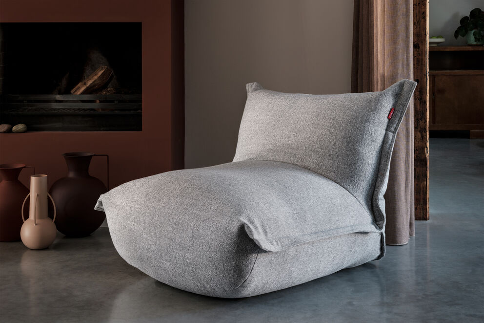 BonBaron Slim Boucle Poltrona lounge, grigio