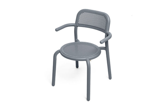 Sedia da giardino con braccioli Toní grigio